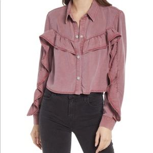 NWT - LE JEAN berry wash top
